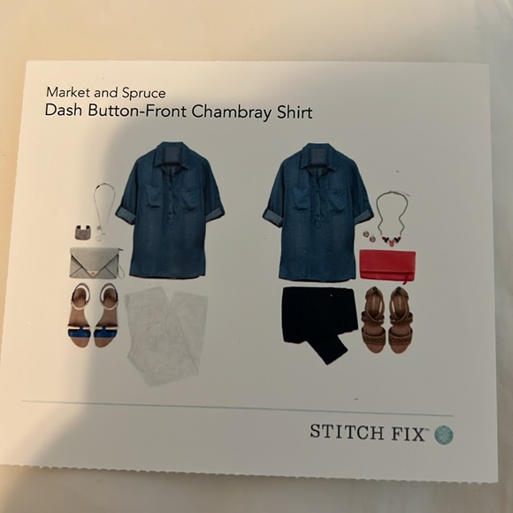 Market & Spruce Chambray Top - Picture 7 of 7